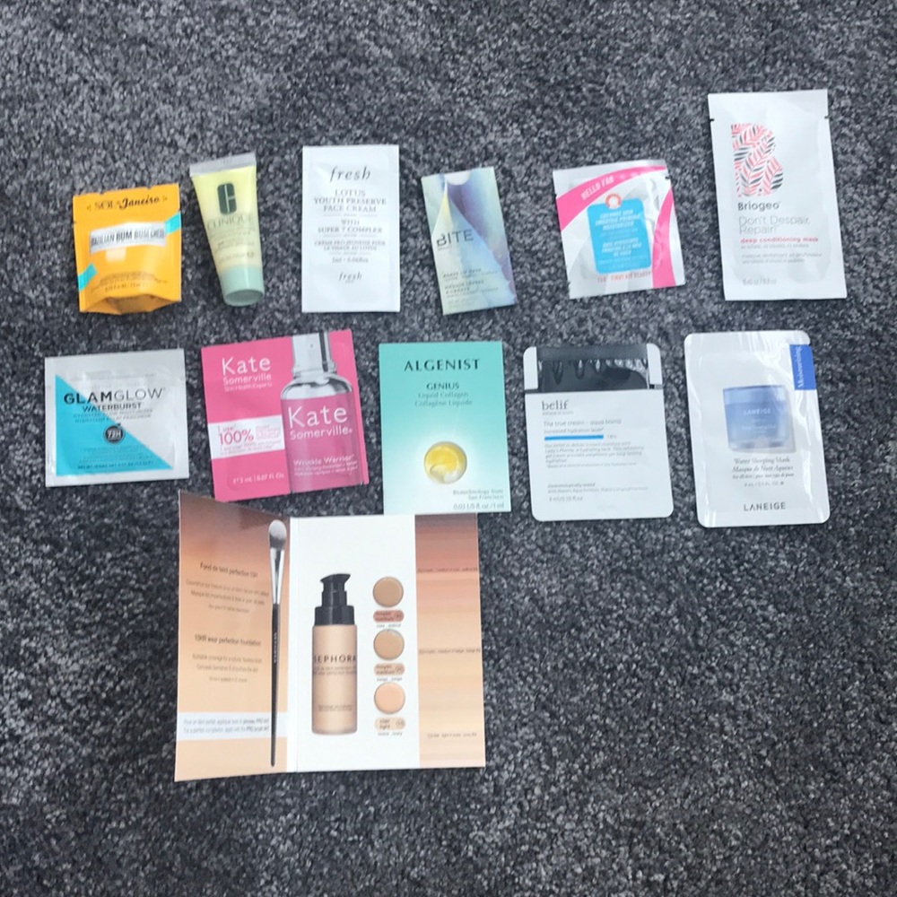 Sephora sample pack - 12 items